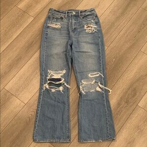 American Eagle Outfitters Blue Flare Wide Leg Jeans